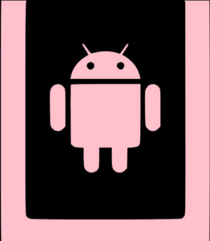 Pink Android Robot Graphic PNG
