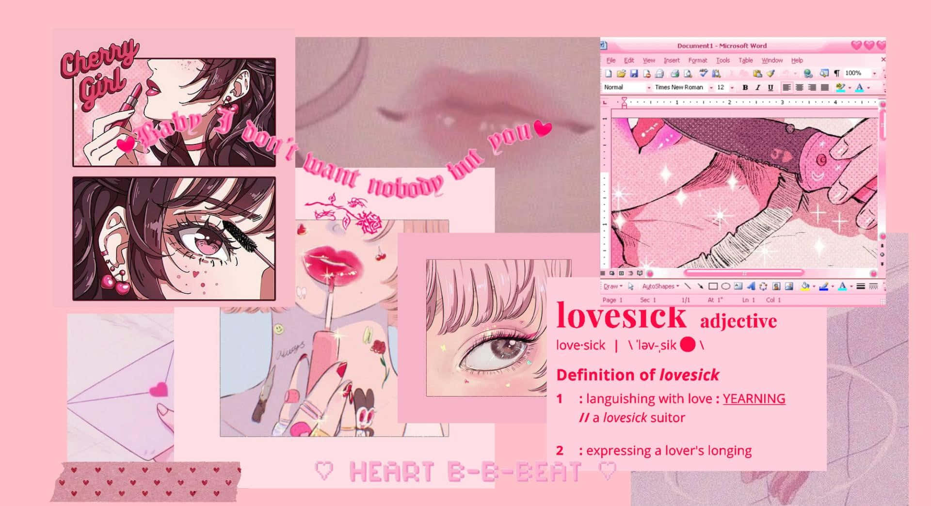 A vivid pink aesthetic illustration, perfect for all your anime needs.