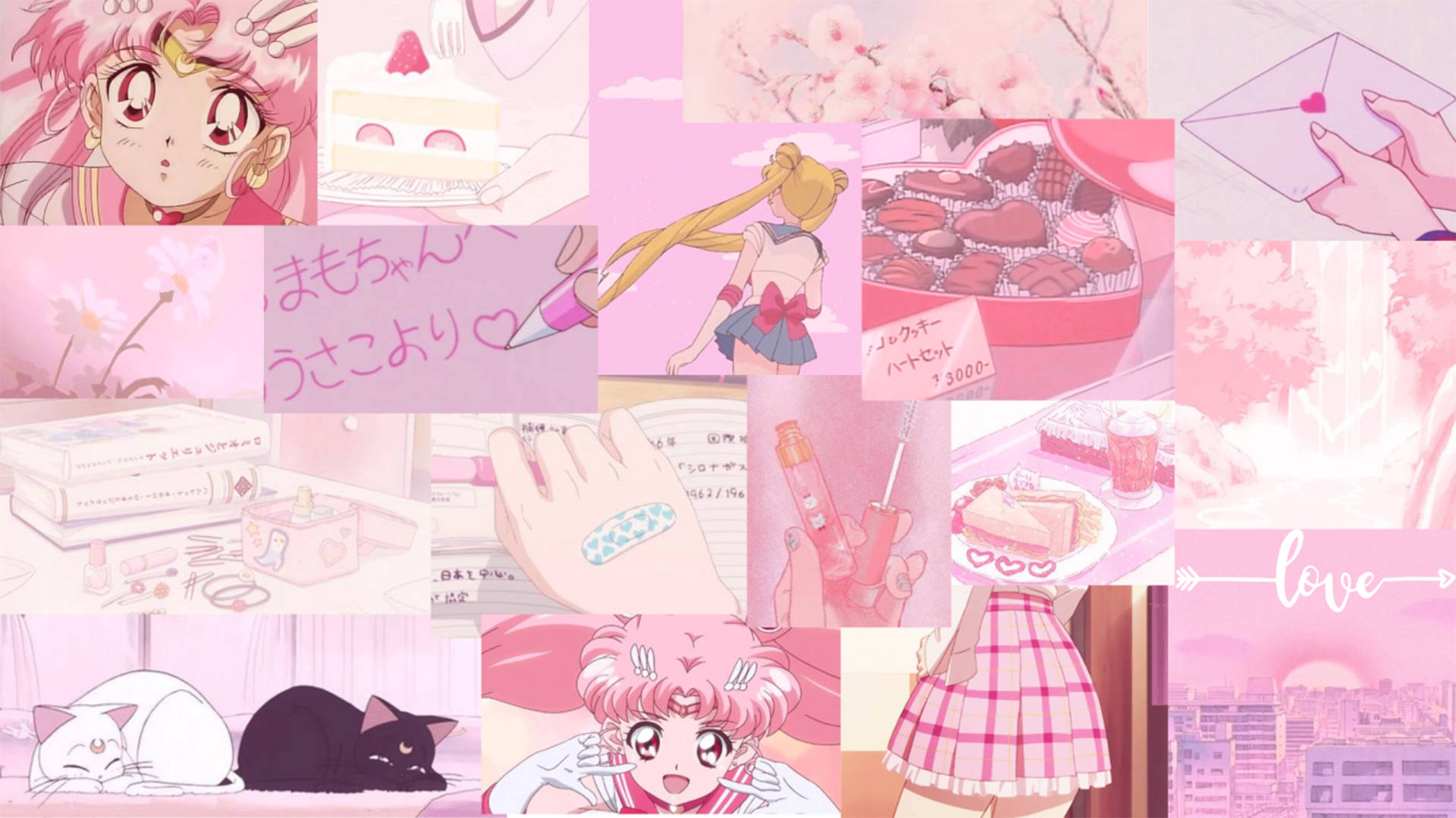 Pink Anime Aesthetic Sailor Moon Wallpaper
