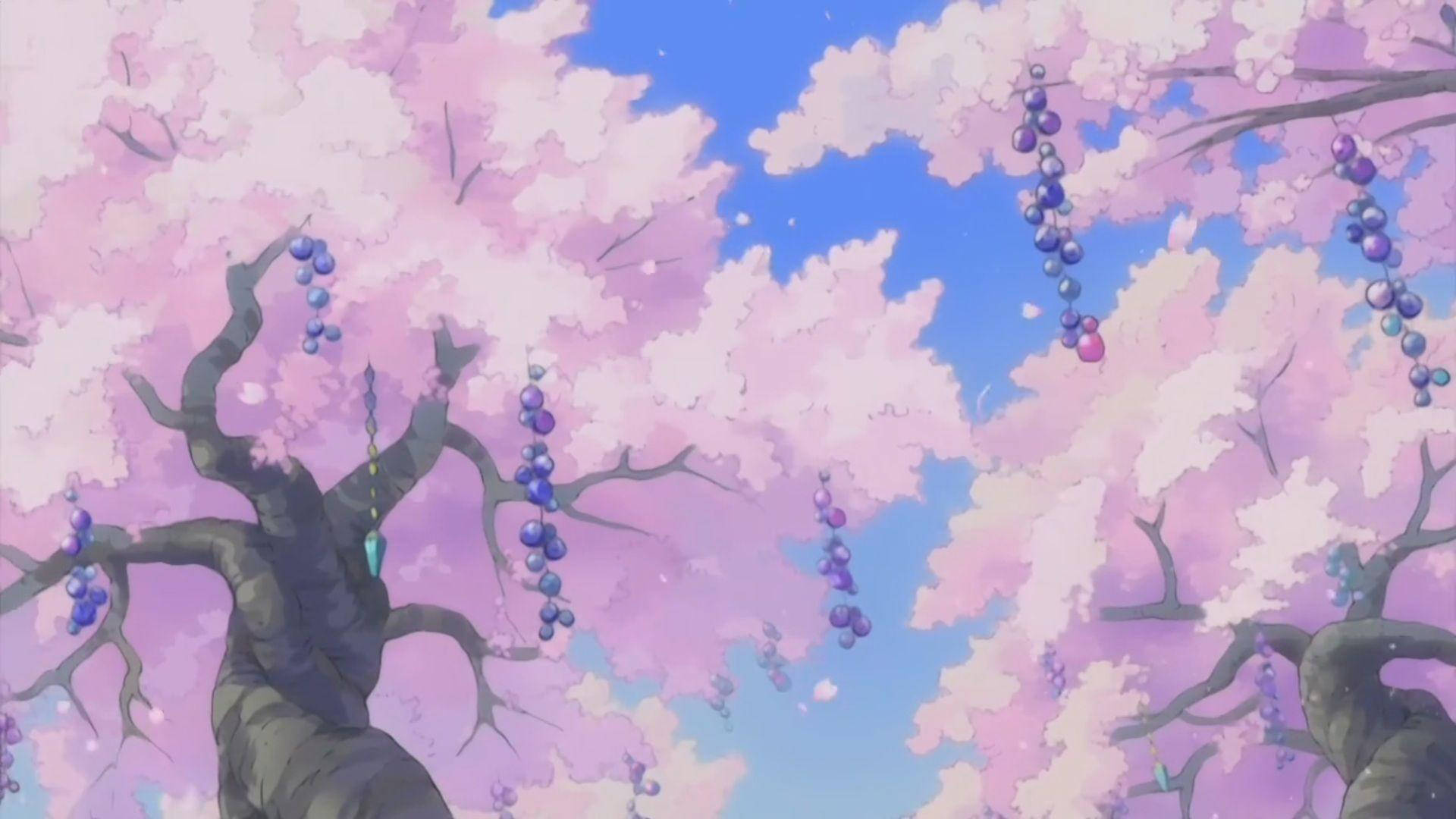 Pink Anime Aesthetic Scenery Wallpaper