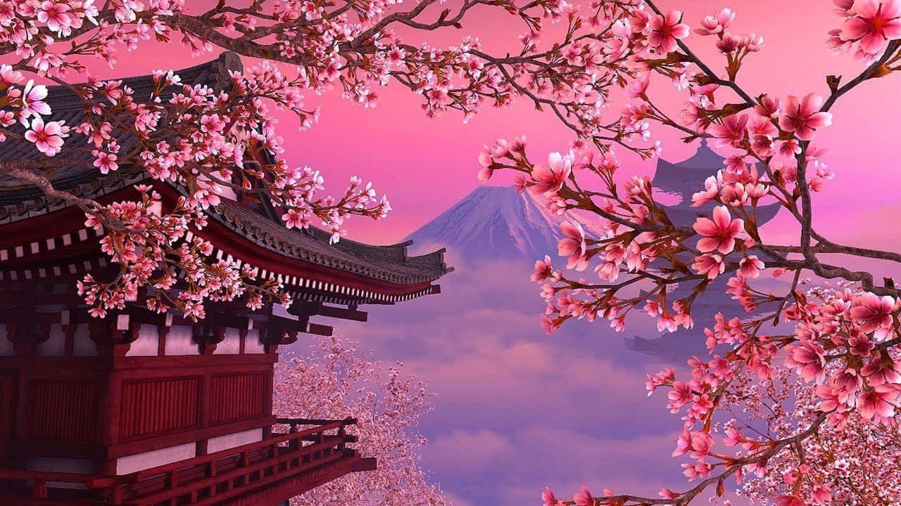 HD pink anime tree wallpapers | Peakpx