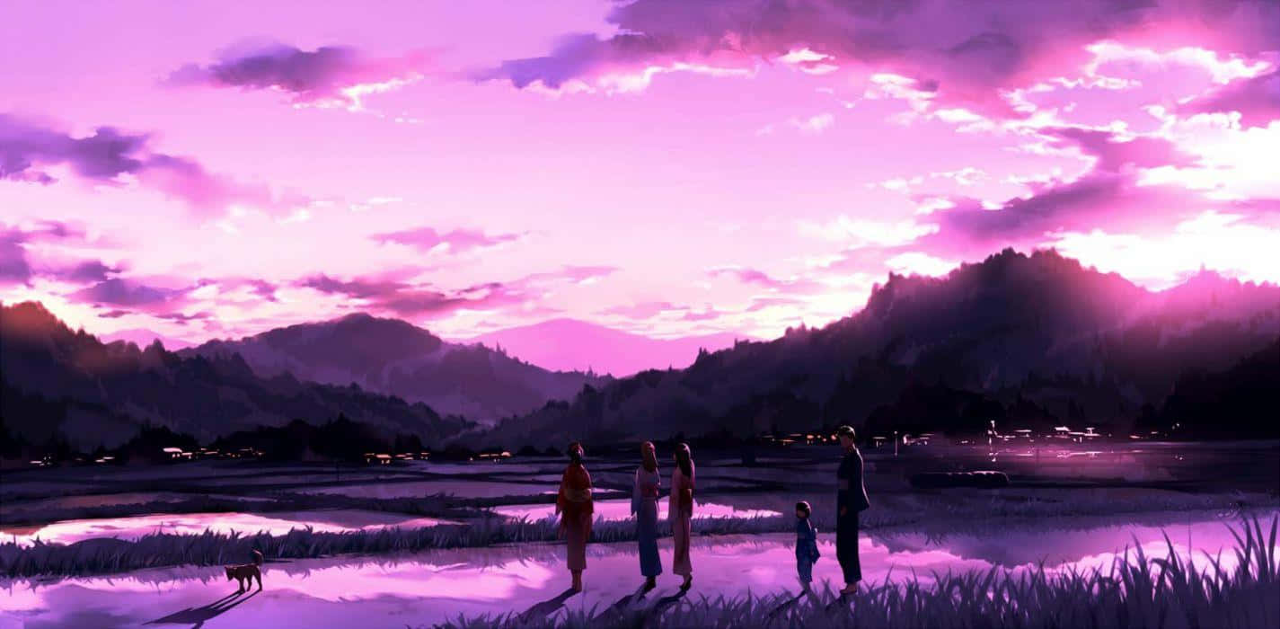 Vividly Colored Pink Anime Dream