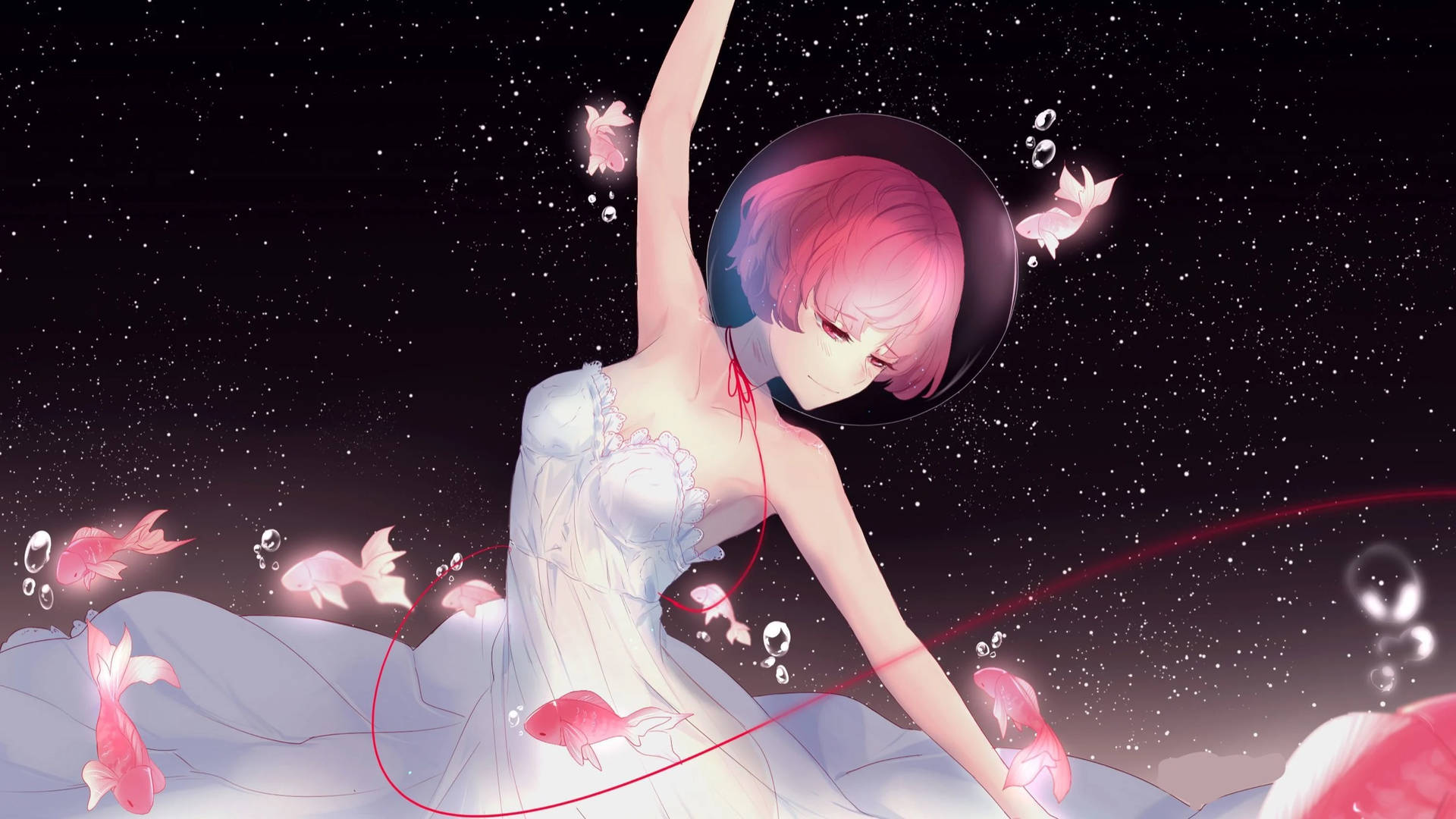Pink Anime Dance Wallpaper