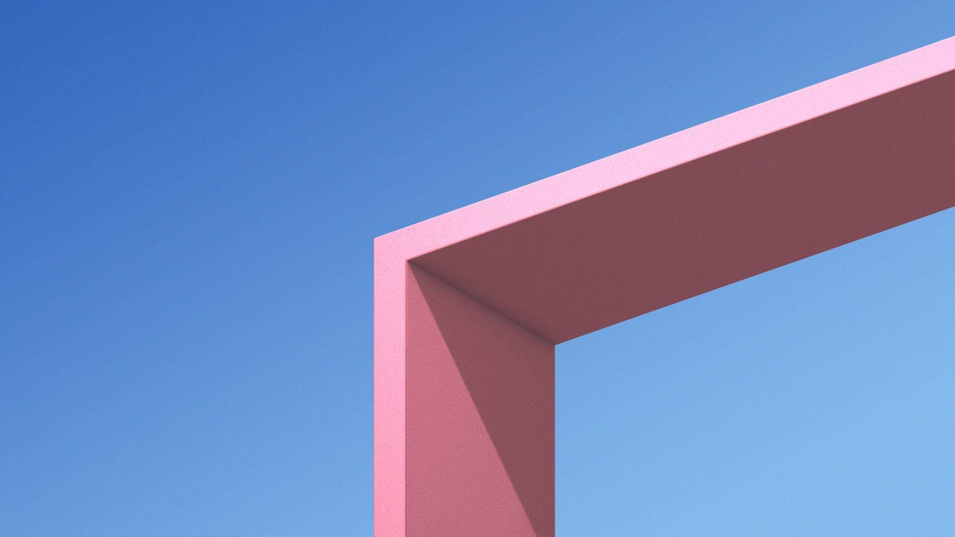 Pink Architecture On Blue Sky Wallpaper