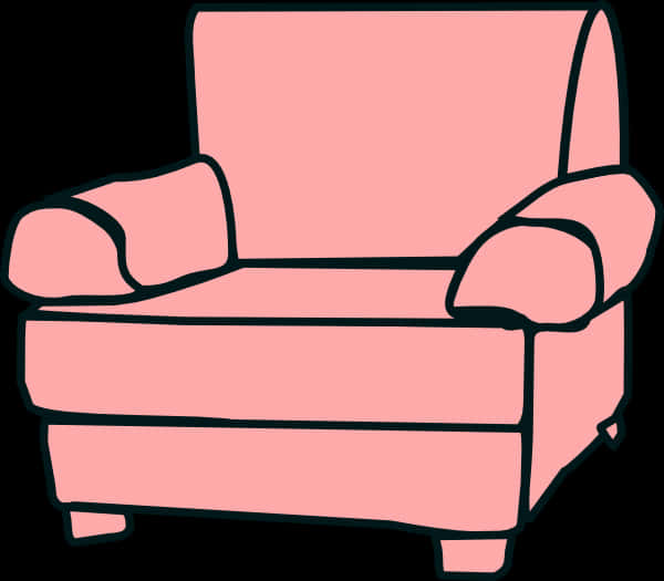 Pink Armchair Clipart PNG