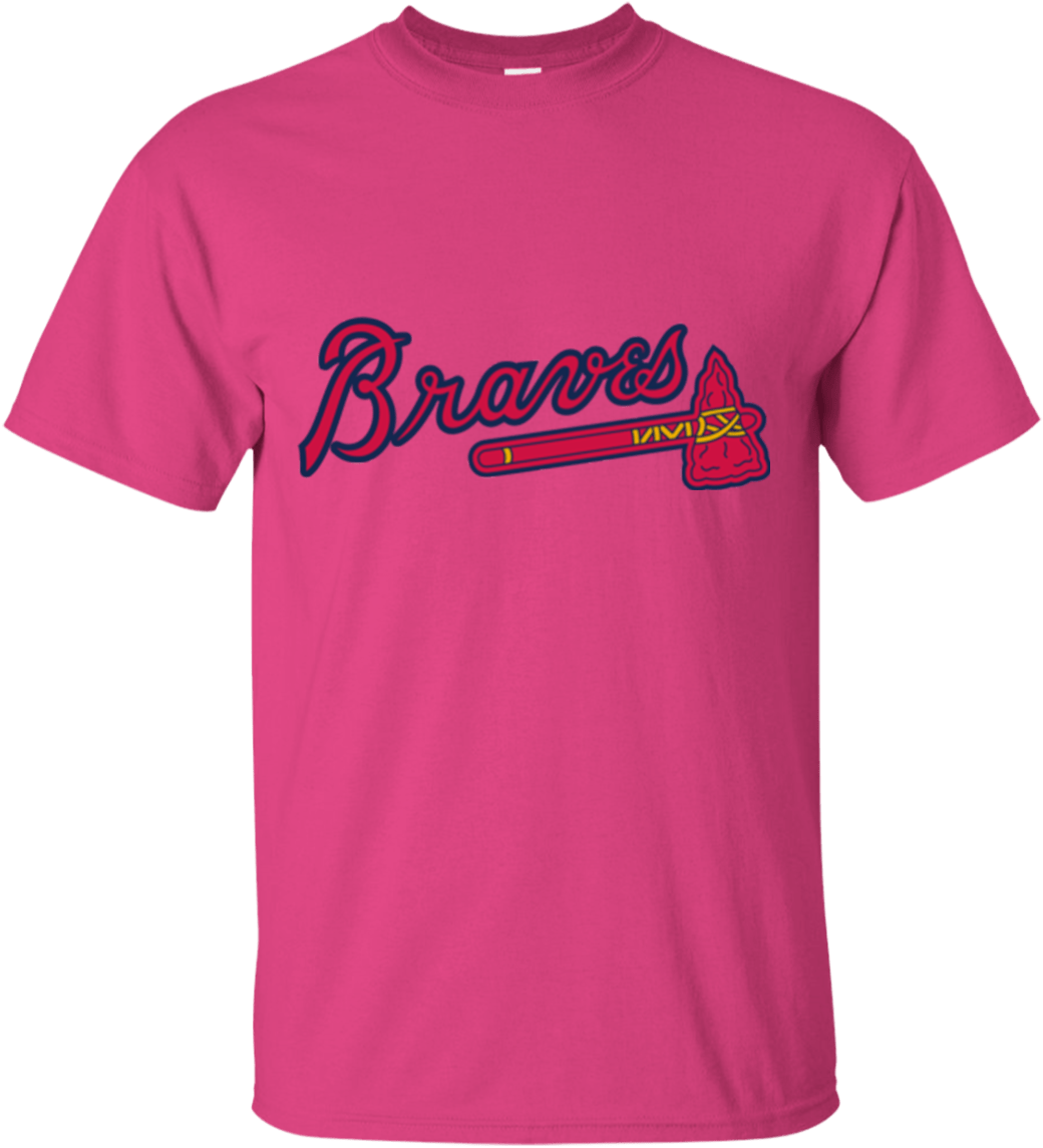 Pink Atlanta Braves T Shirt PNG