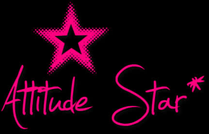 Pink Attitude Star Graphic PNG