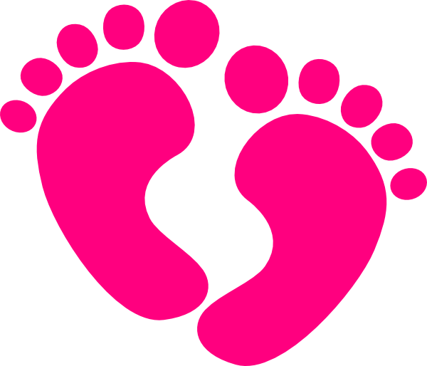 Pink Baby Footprints Graphic PNG