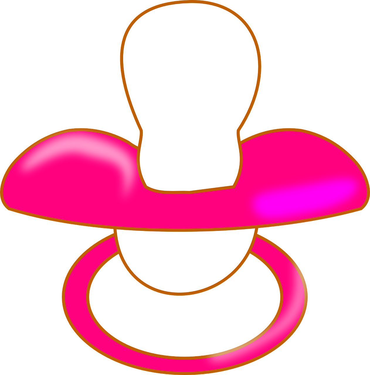 Pink Baby Pacifier Graphic PNG