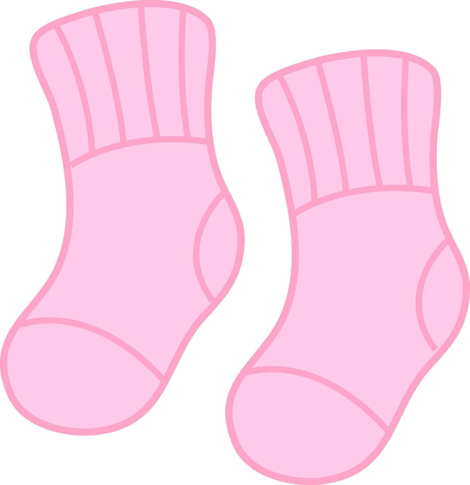 Pink Baby Socks Illustration PNG