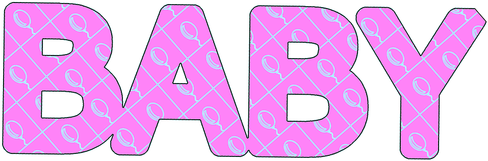 Pink Baby Word Art PNG