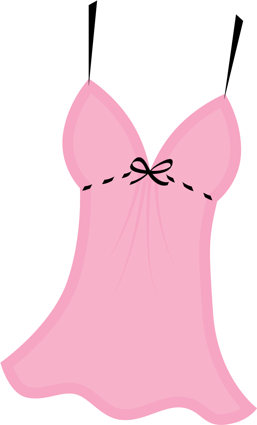 Pink Babydoll Nightwear Illustration PNG