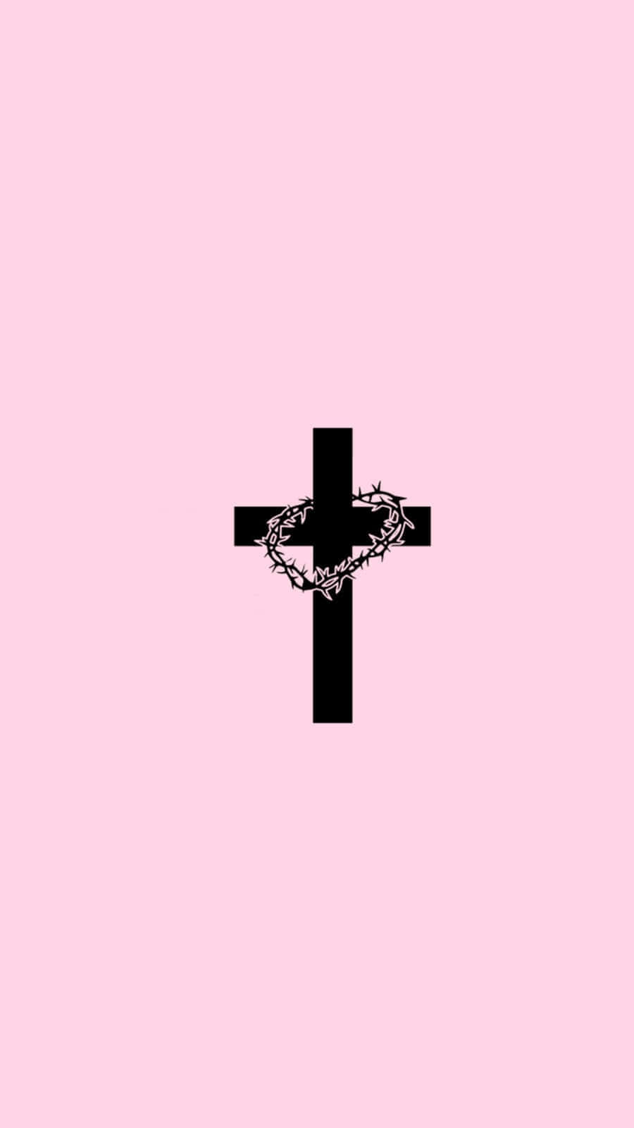 Download Pink Background Christian Cross Wallpaper | Wallpapers.com