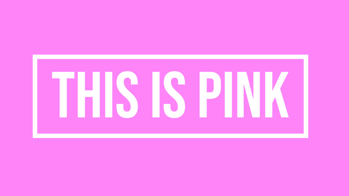 Pink Background Text Banner Wallpaper