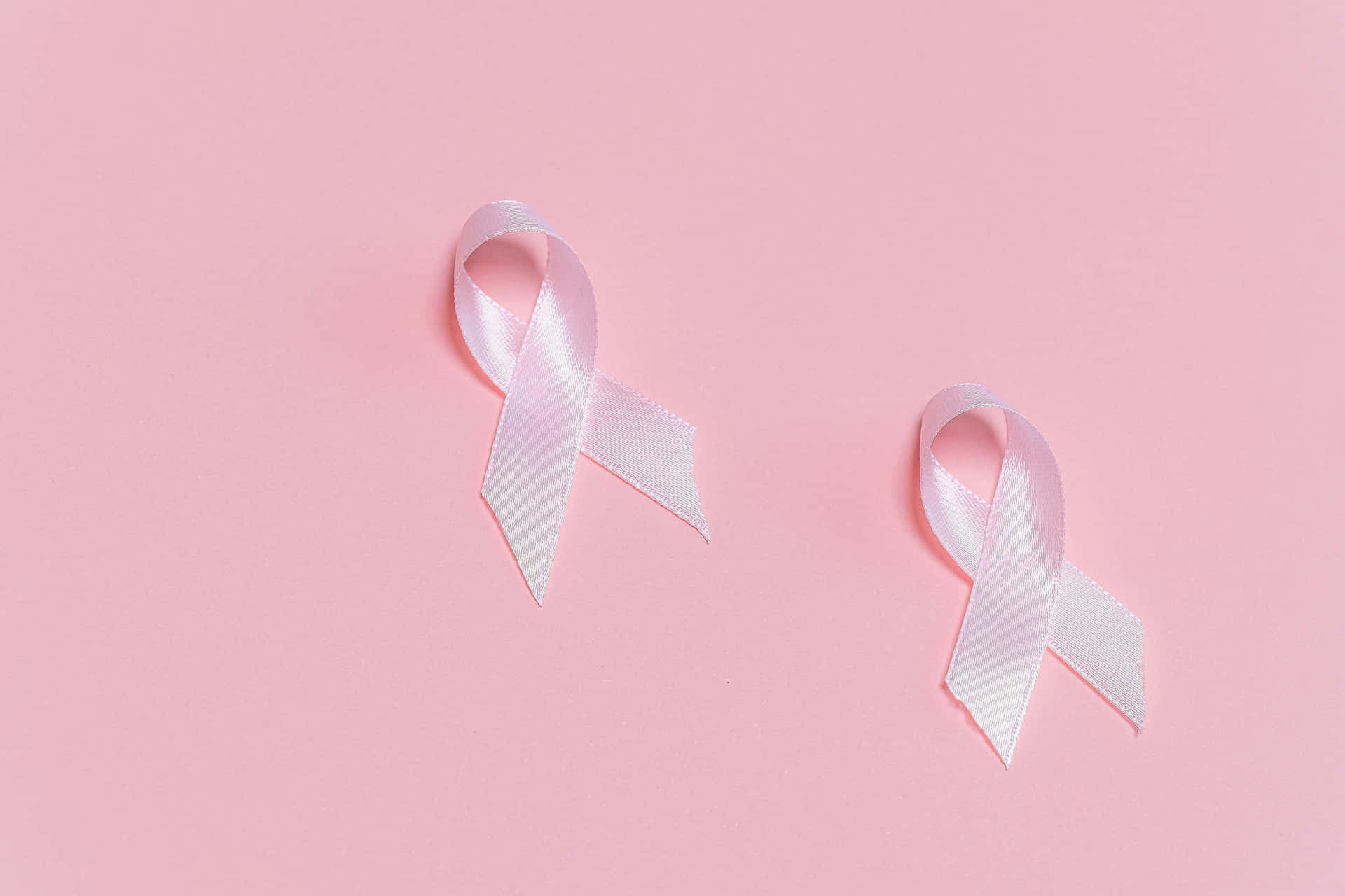 Pink Background White Awareness Ribbons Wallpaper