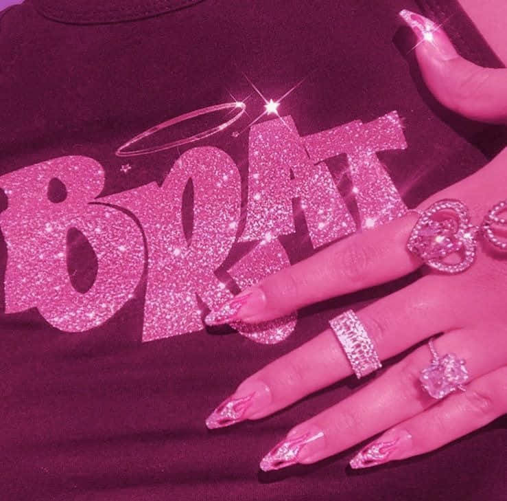 Den Bolde og Dristige Udseende af Pink Bad Girl Wallpaper