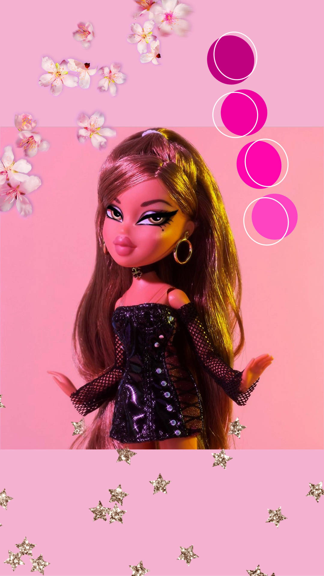 Pink Baddie Bratz Doll Background