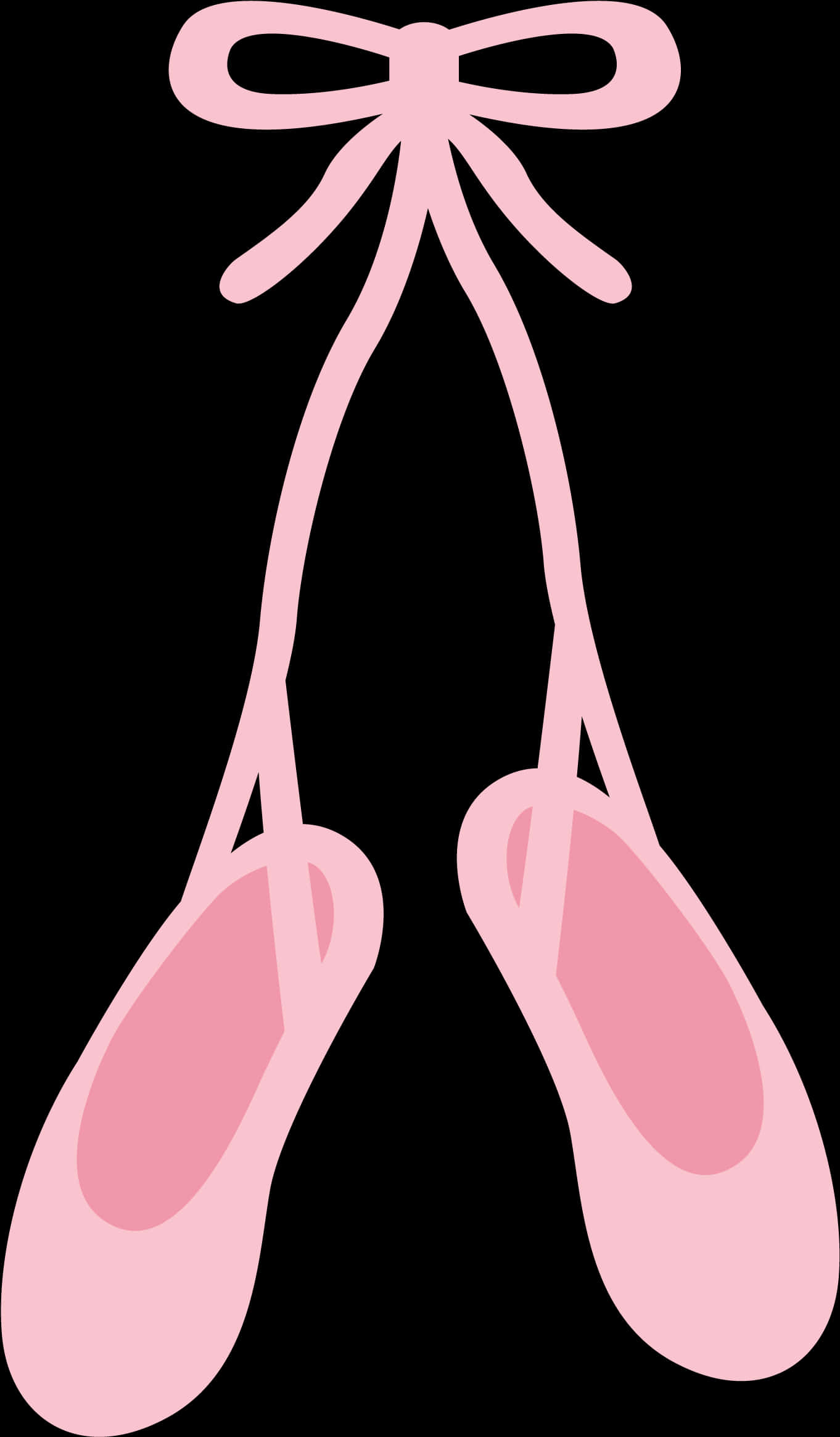 Pink Ballet Shoes Vector Illustration PNG