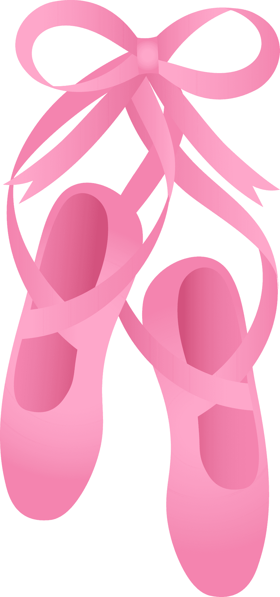 Pink Ballet Shoes With Ribbons PNG