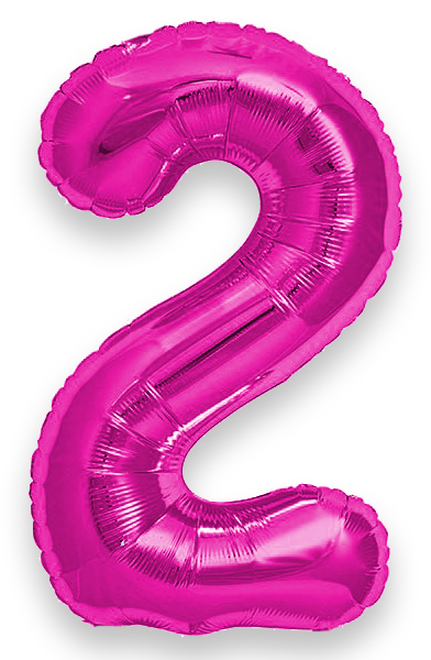 Pink Balloon Number2 PNG