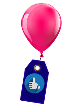 Pink Balloon With Approval Tag PNG