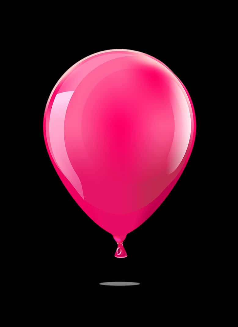 Pink Balloonon Black Background.jpg PNG