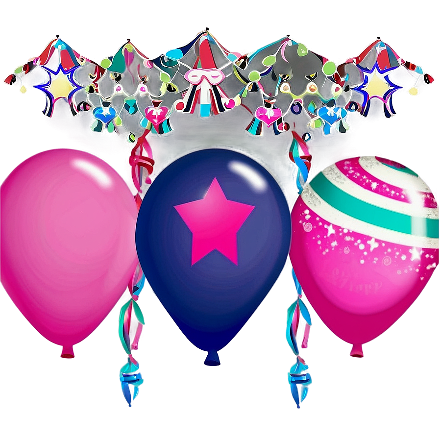 Pink Balloons A PNG