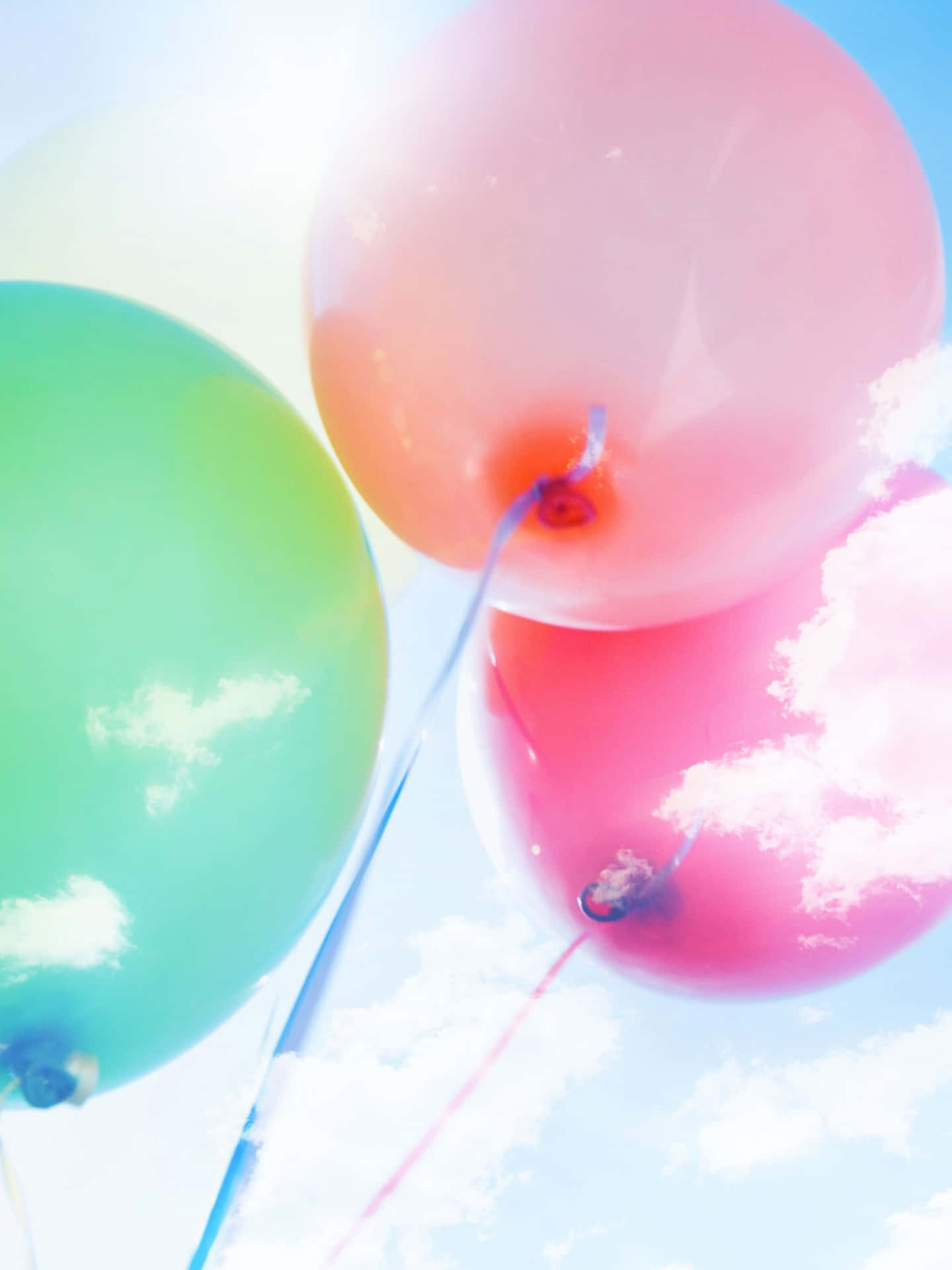 Floating Away with Pink Balloons