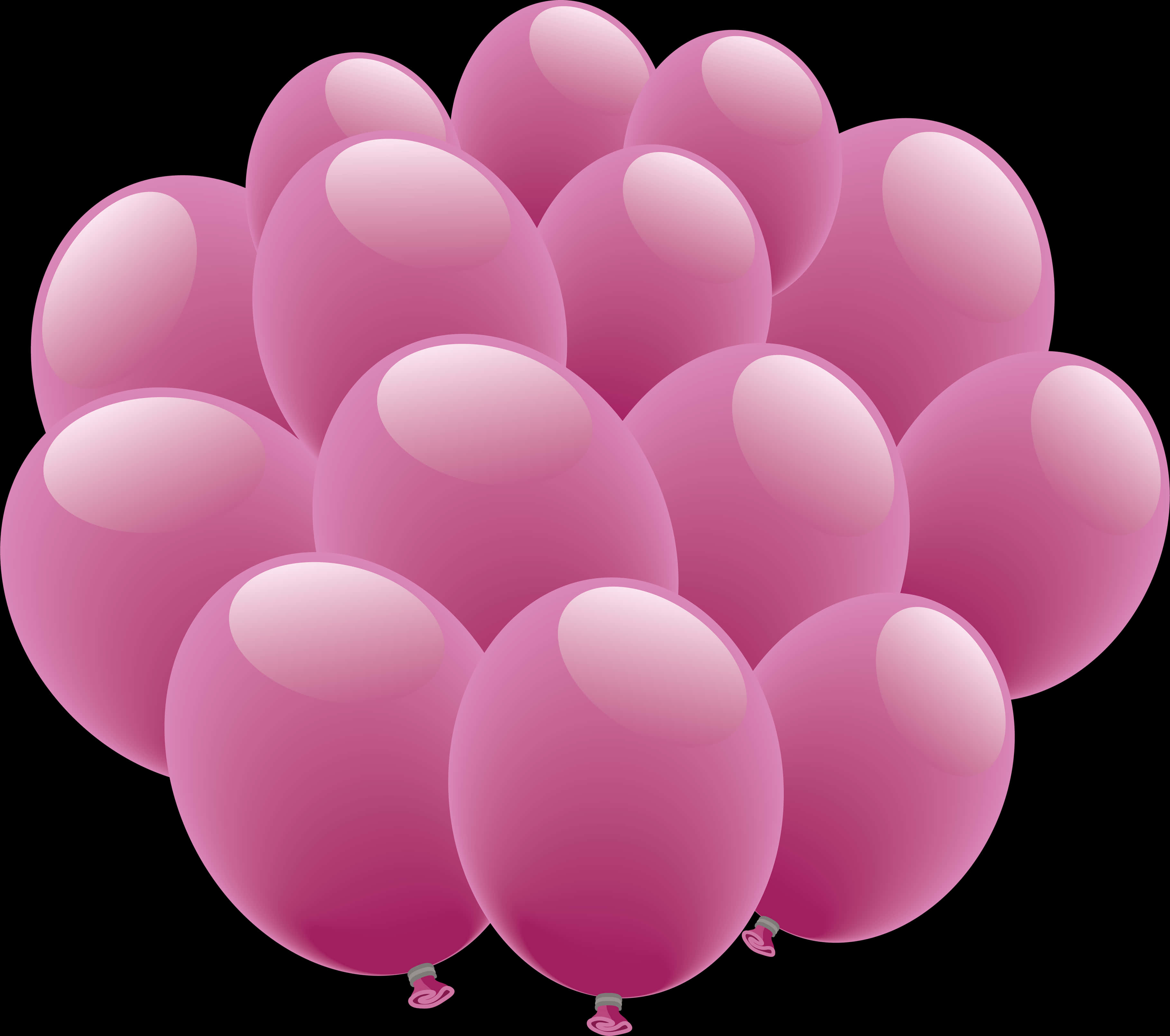 Clusterof Pink Balloons PNG