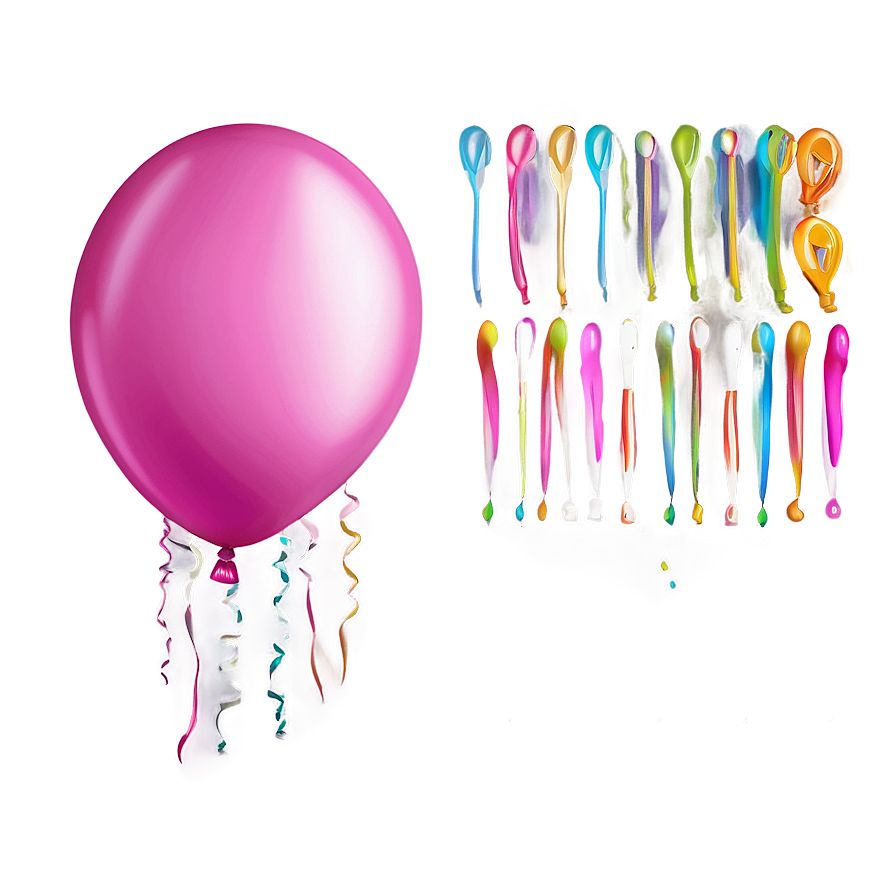 Pink Balloons D PNG