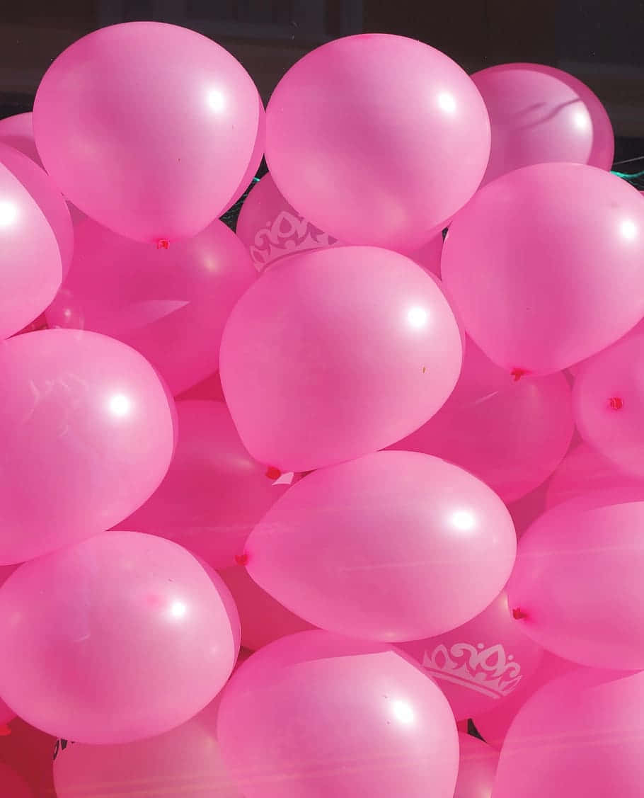 Pink Balloons Party Backdrop Wallpaper