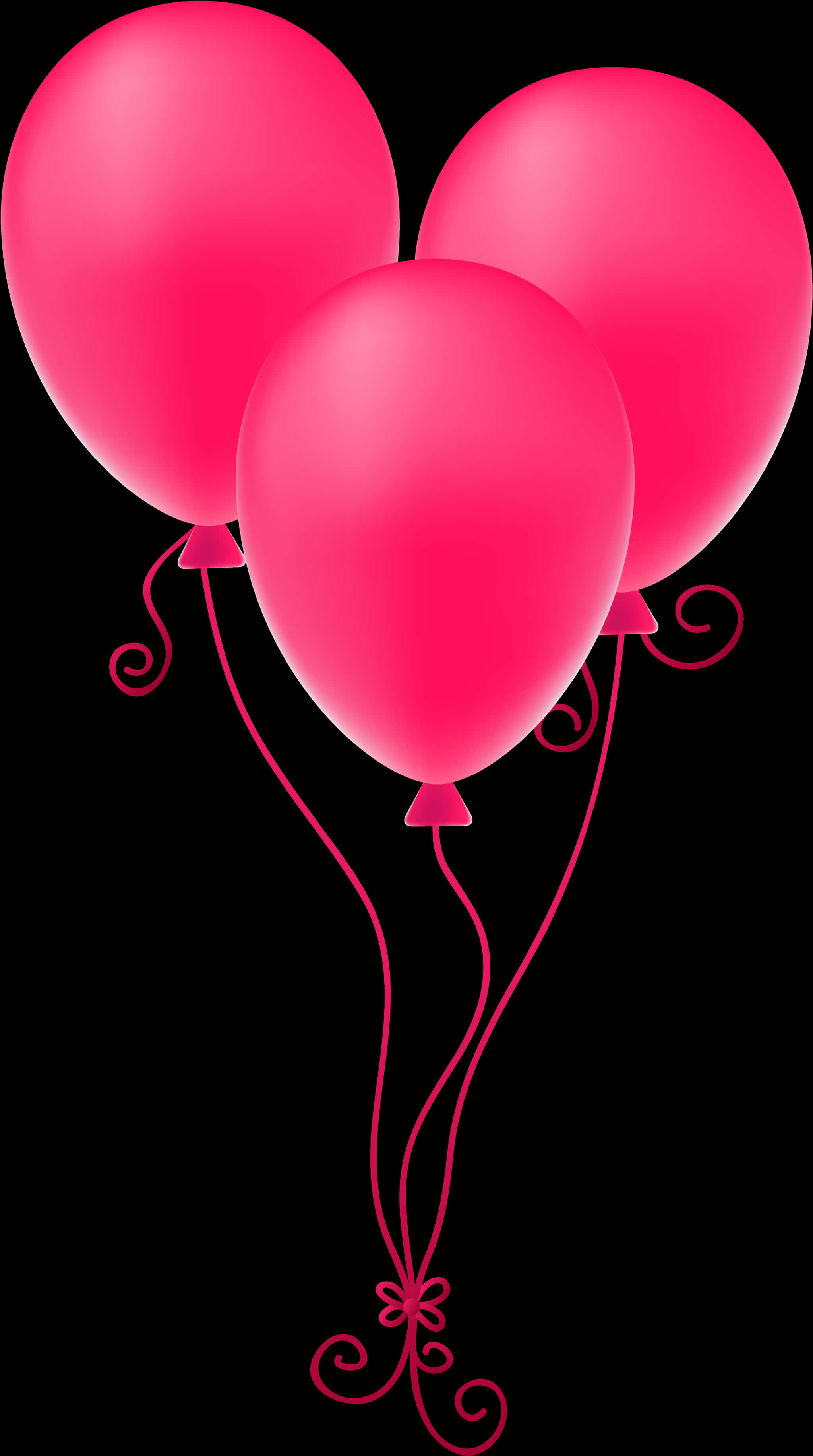 Pink Balloons Transparent Background PNG