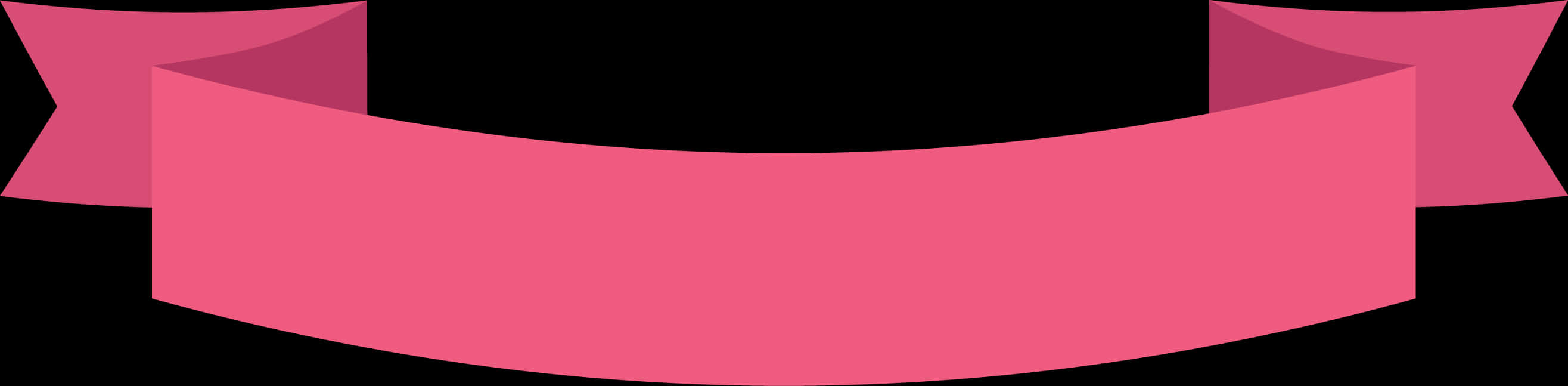 Pink Banner Ribbon Graphic PNG