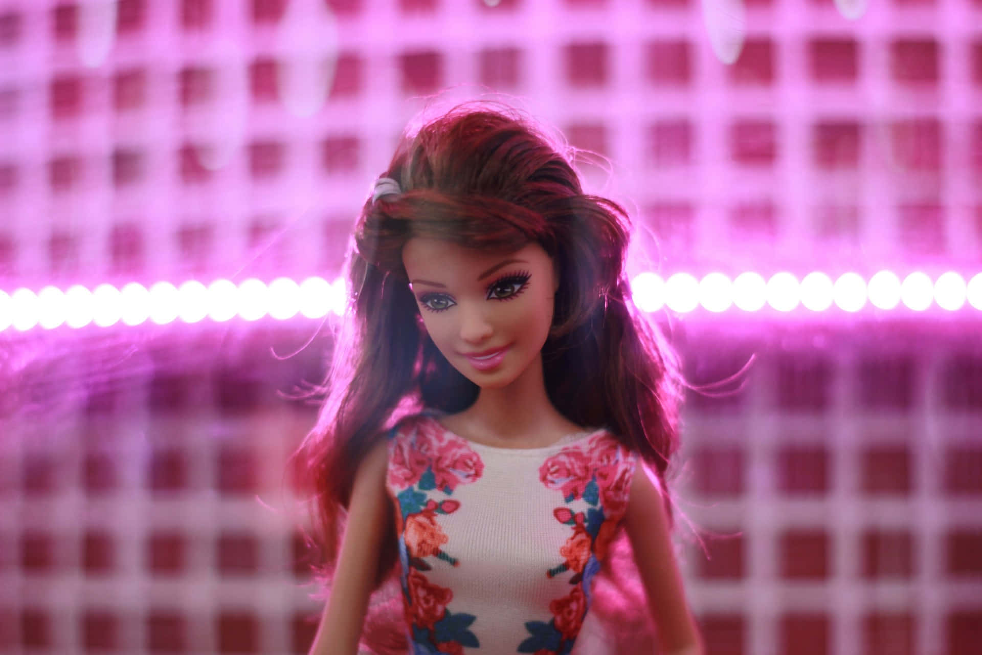 Pink Barbie Doll Glow Wallpaper