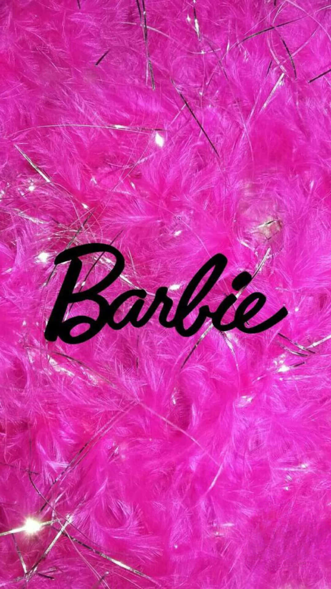 Pink Barbie Feather Texture Wallpaper