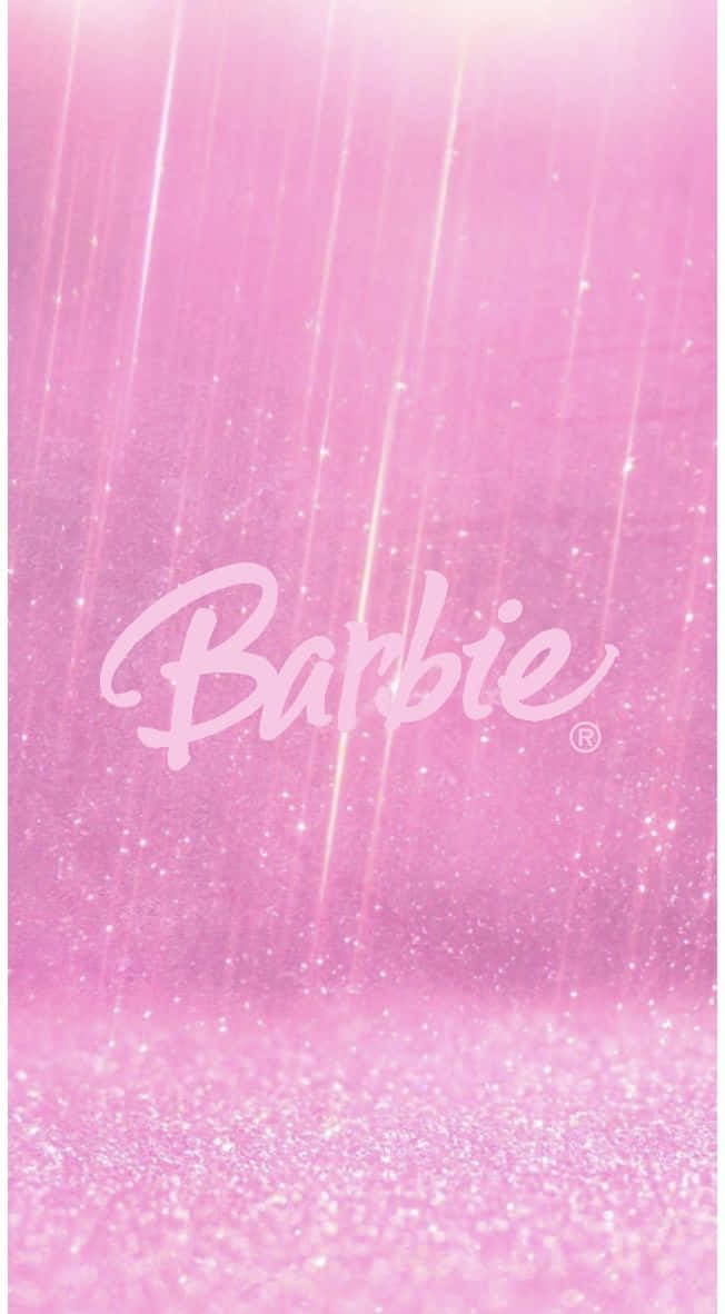 Pink Barbie Glitter Background Wallpaper