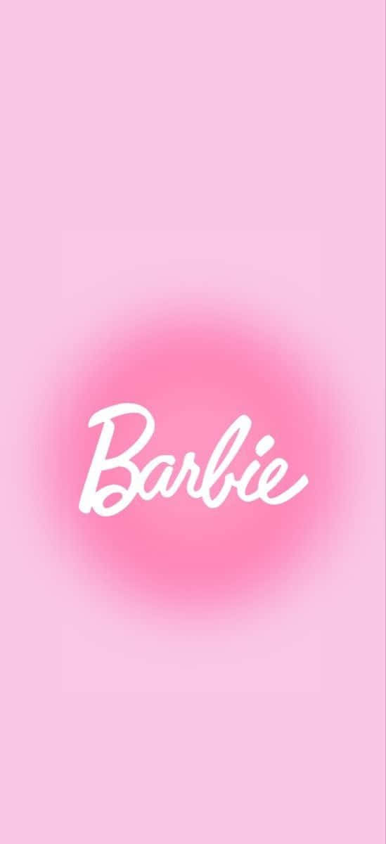 Pink Barbie Logo Background Wallpaper
