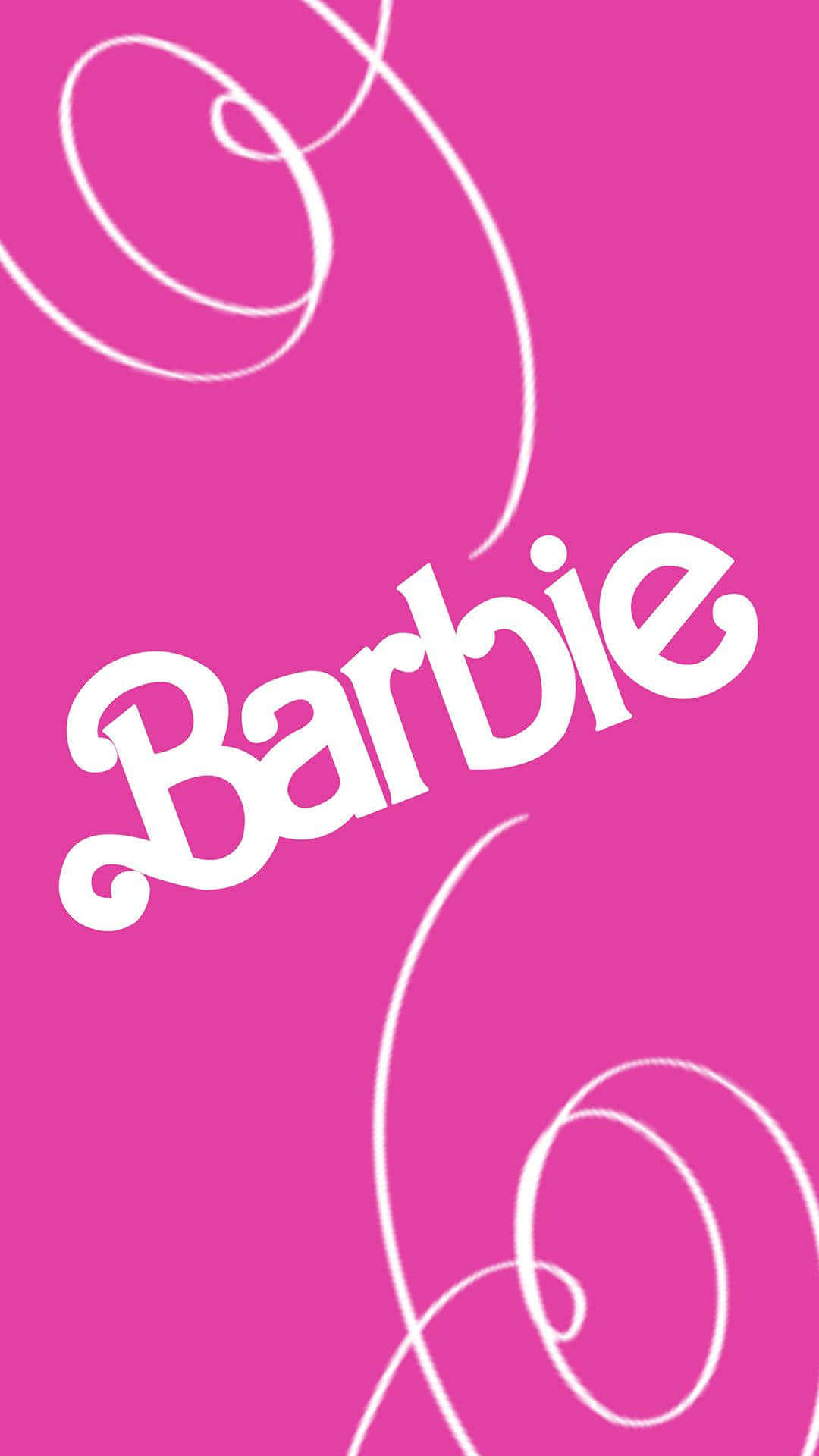 Pink Barbie Logo Background Wallpaper