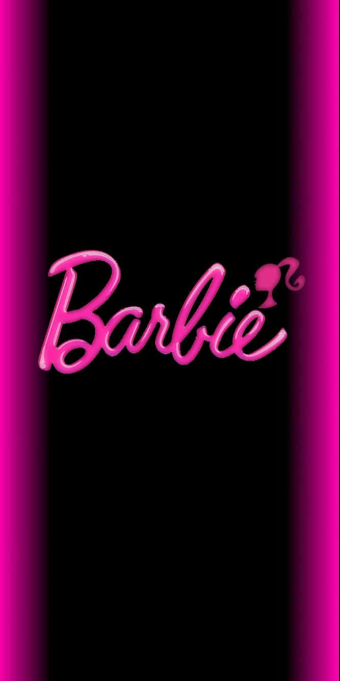 Pink Barbie Logo Mobile Wallpaper Wallpaper