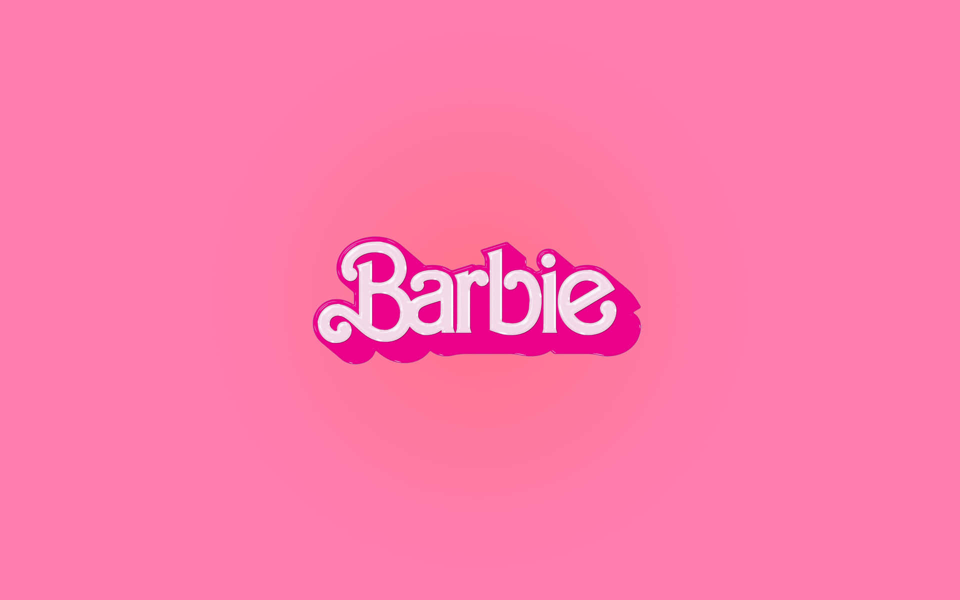 Pink Barbie Logoon Solid Background Wallpaper