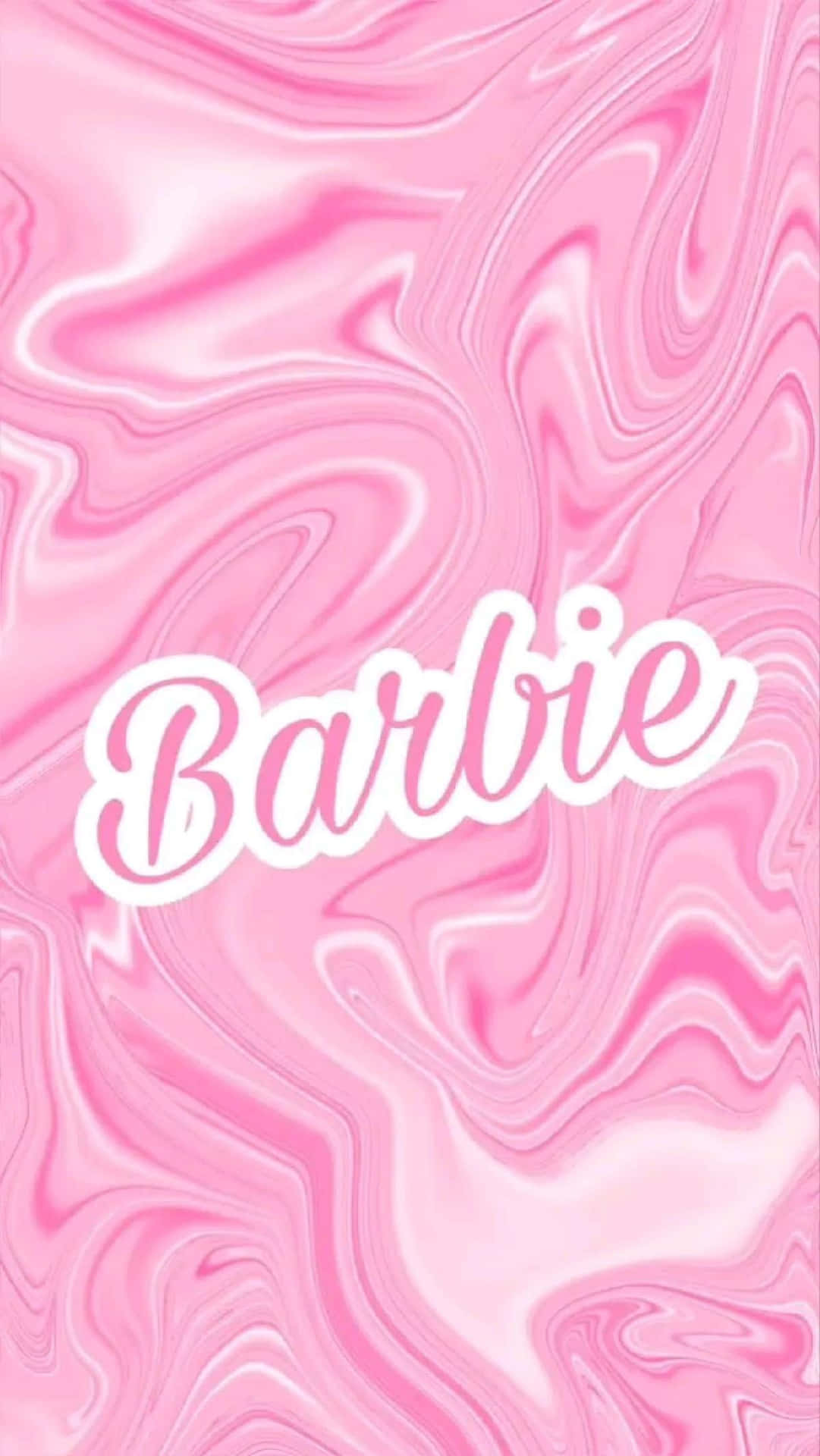 Pink Barbie Marble Background Wallpaper