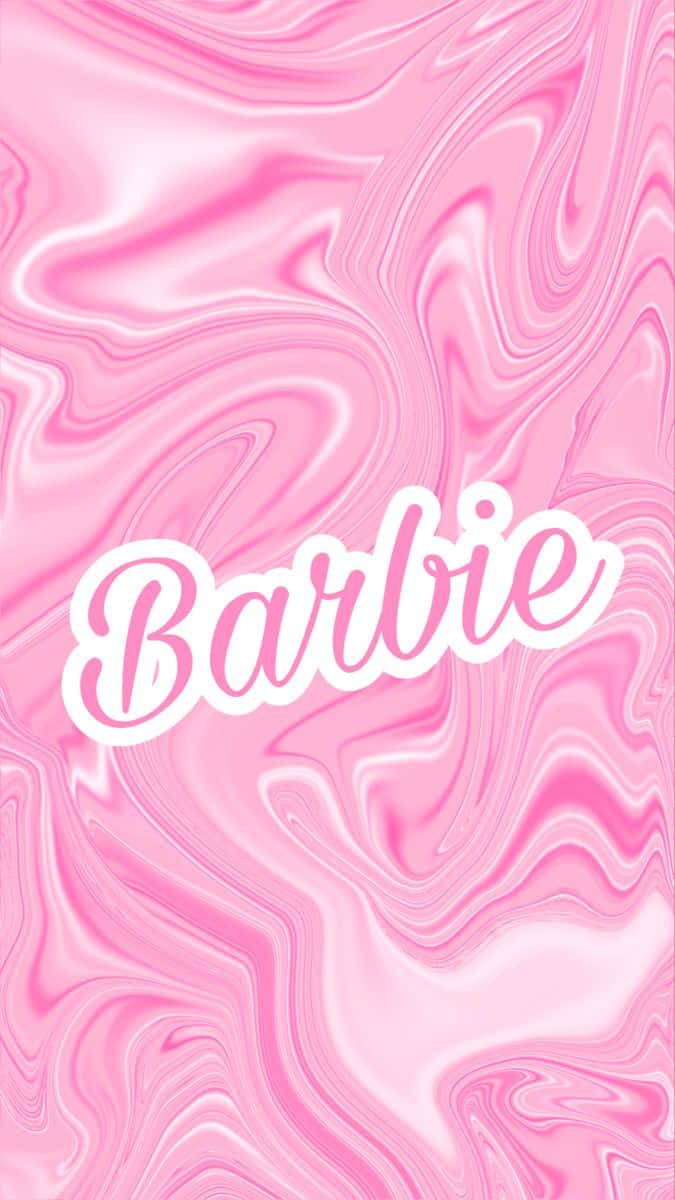Pink Barbie Marble Background Wallpaper