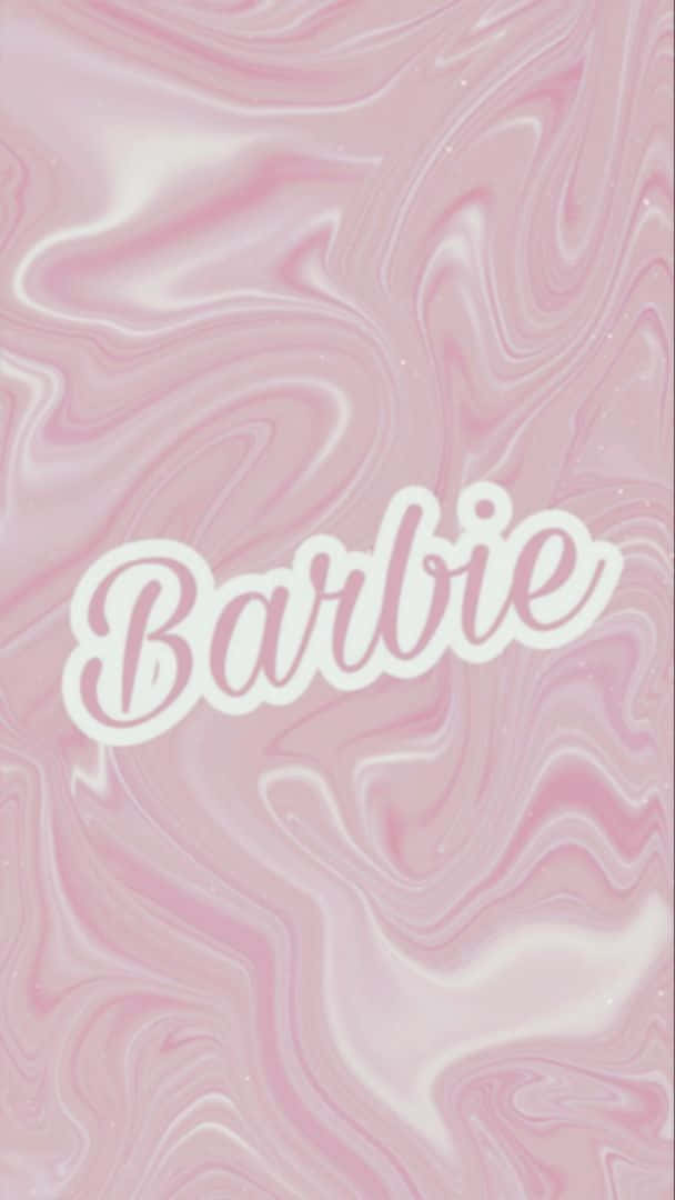Pink Barbie Marble Background Wallpaper