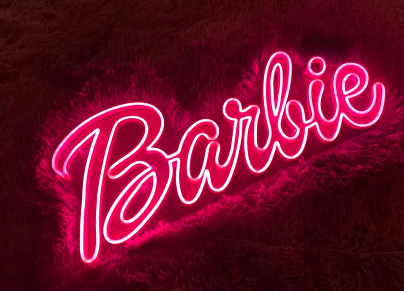 Pink Barbie Neon Sign Wallpaper