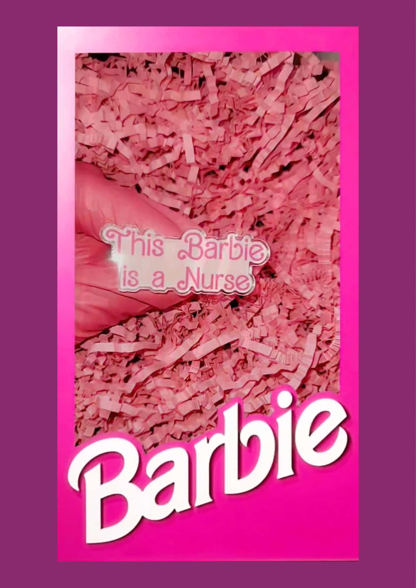 Pink Barbie Nurse Poster Wallpaper