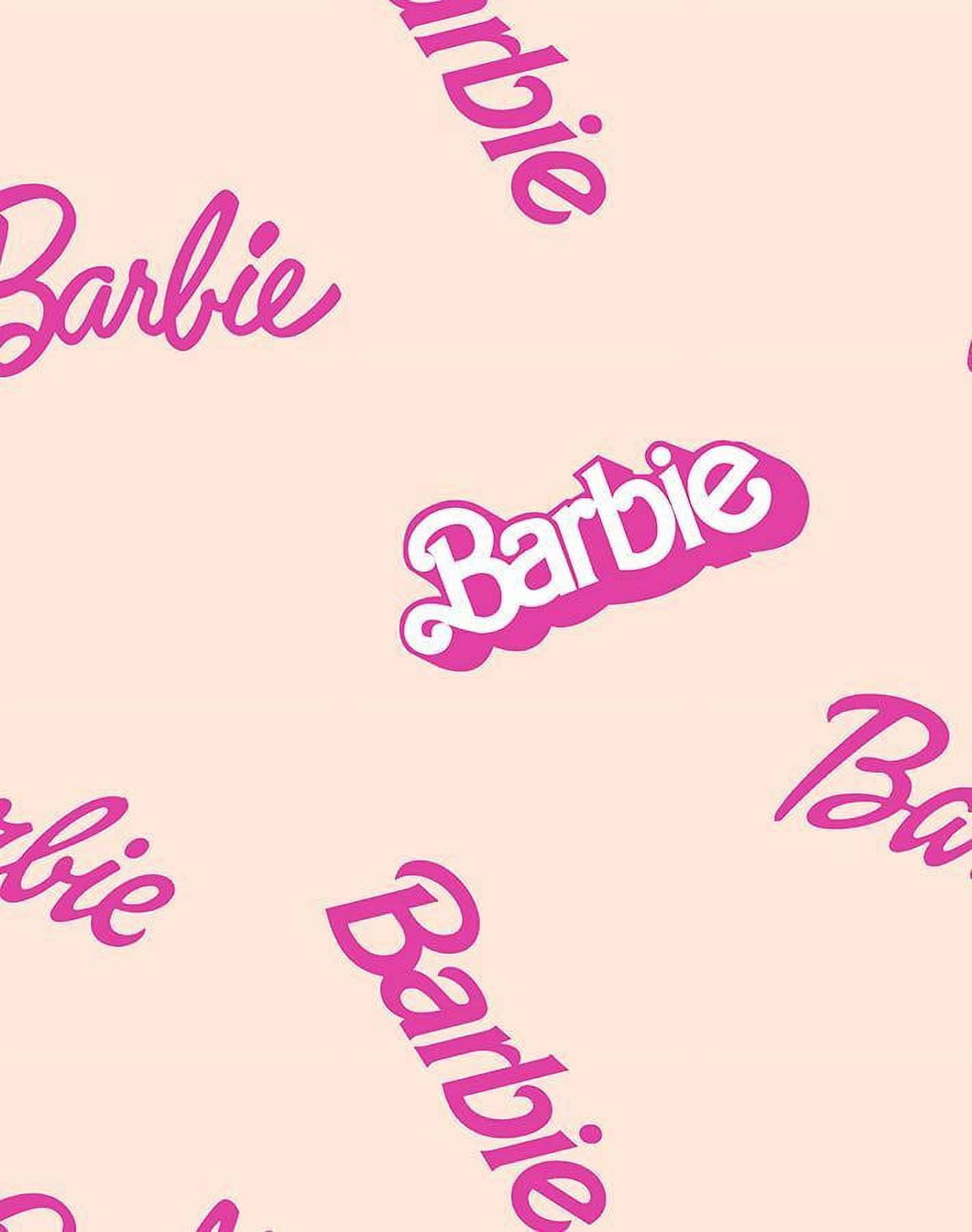 Pink Barbie Pattern Wallpaper Wallpaper