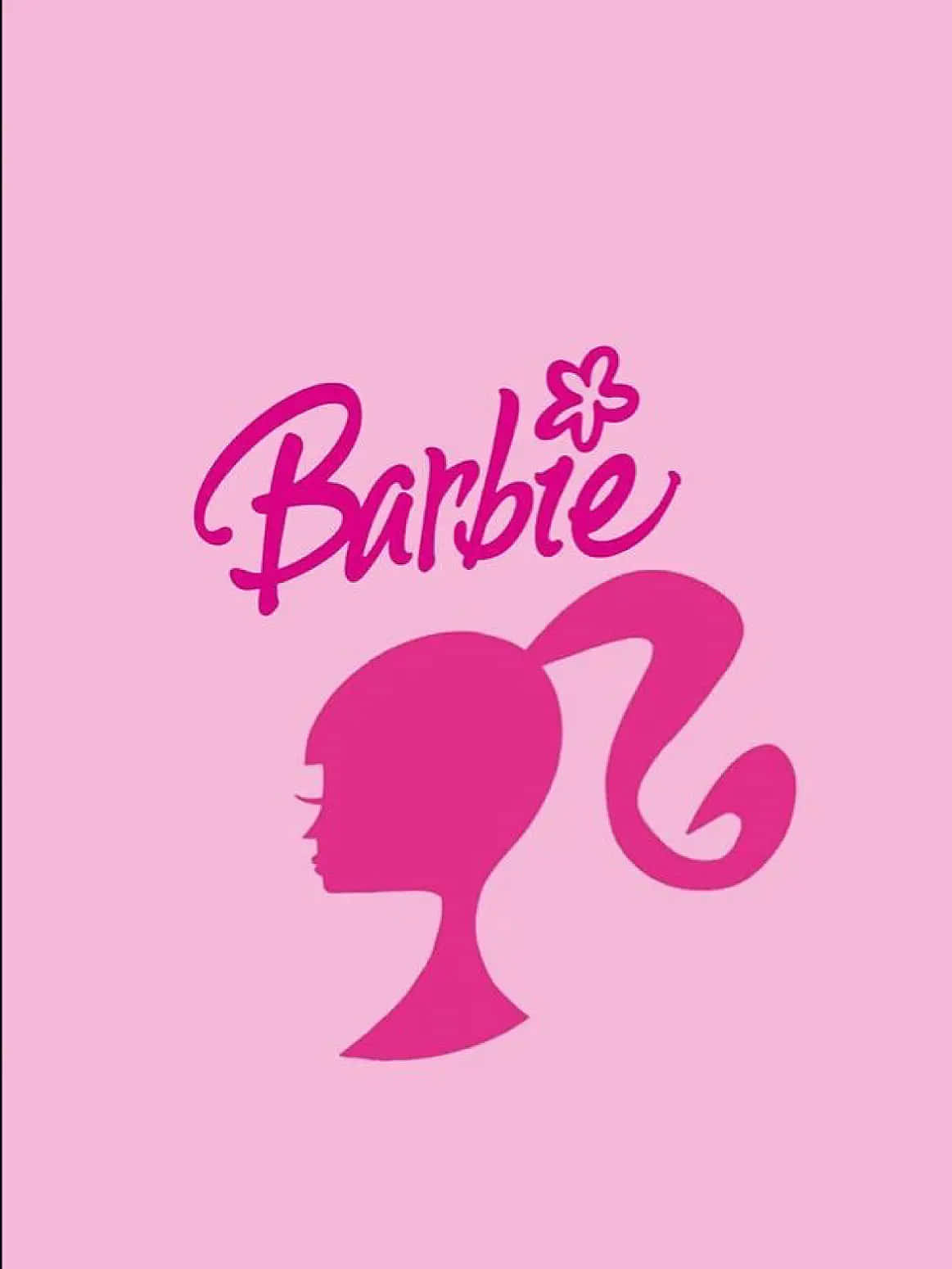 Pink Barbie Silhouette Graphic Wallpaper