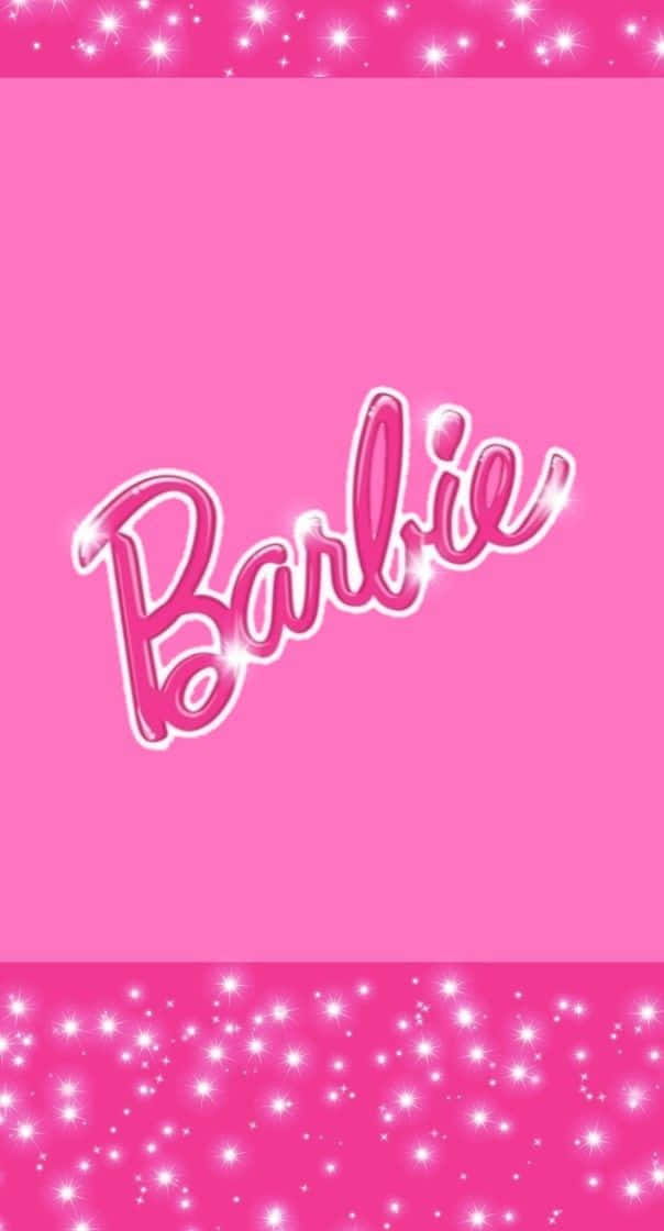 Pink Barbie Sparkle Background Wallpaper