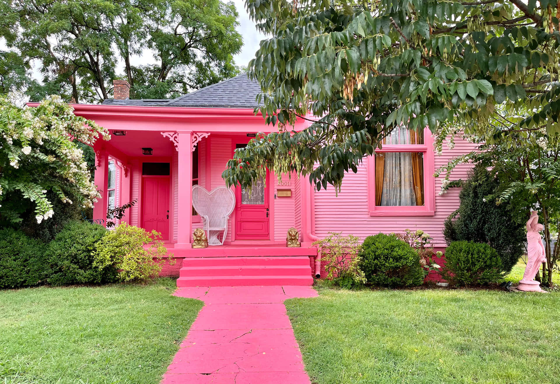 Pink Barbie Themed House Wallpaper
