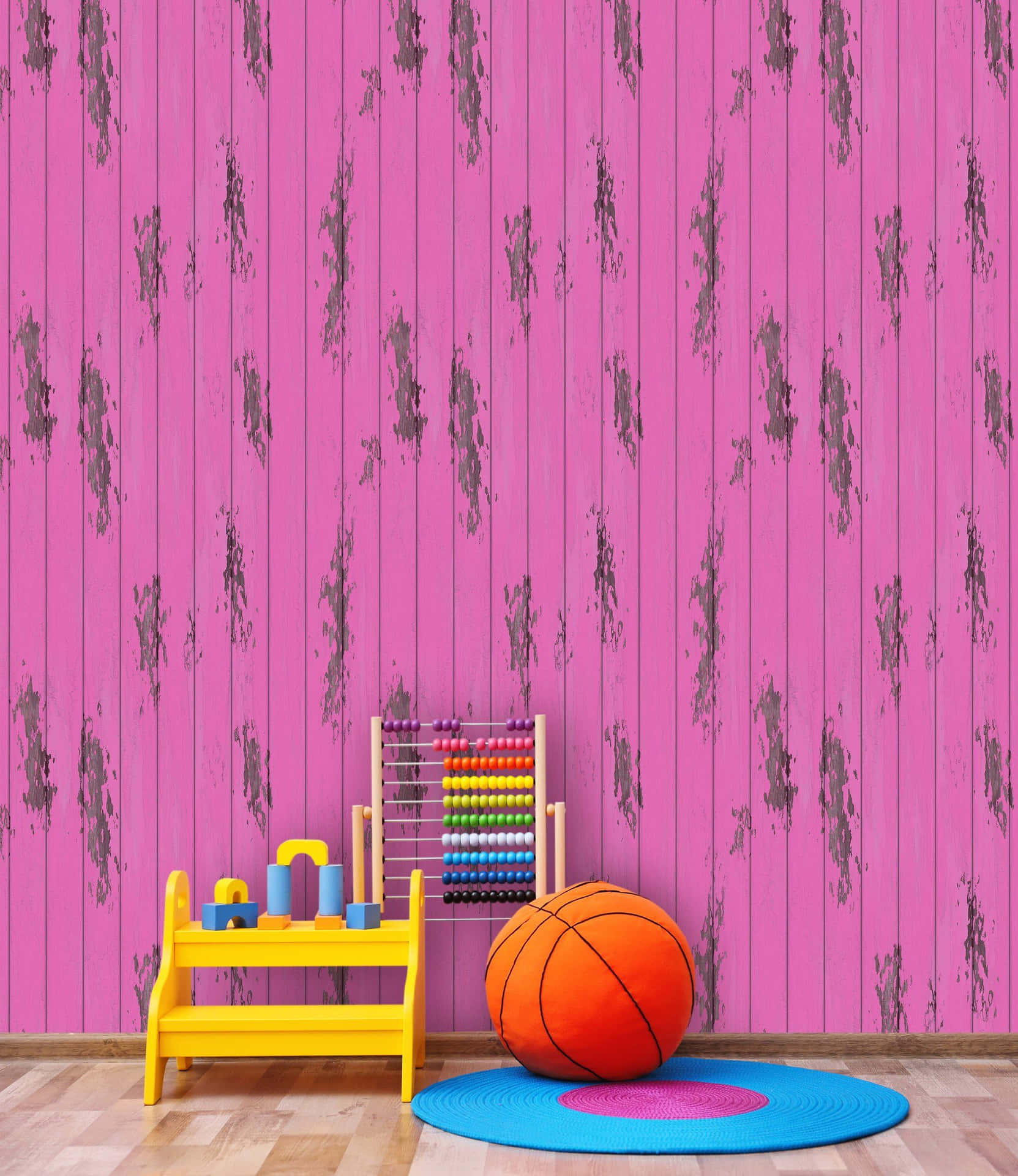 Stay at the top of your game with a Pink Basketball Wallpaper